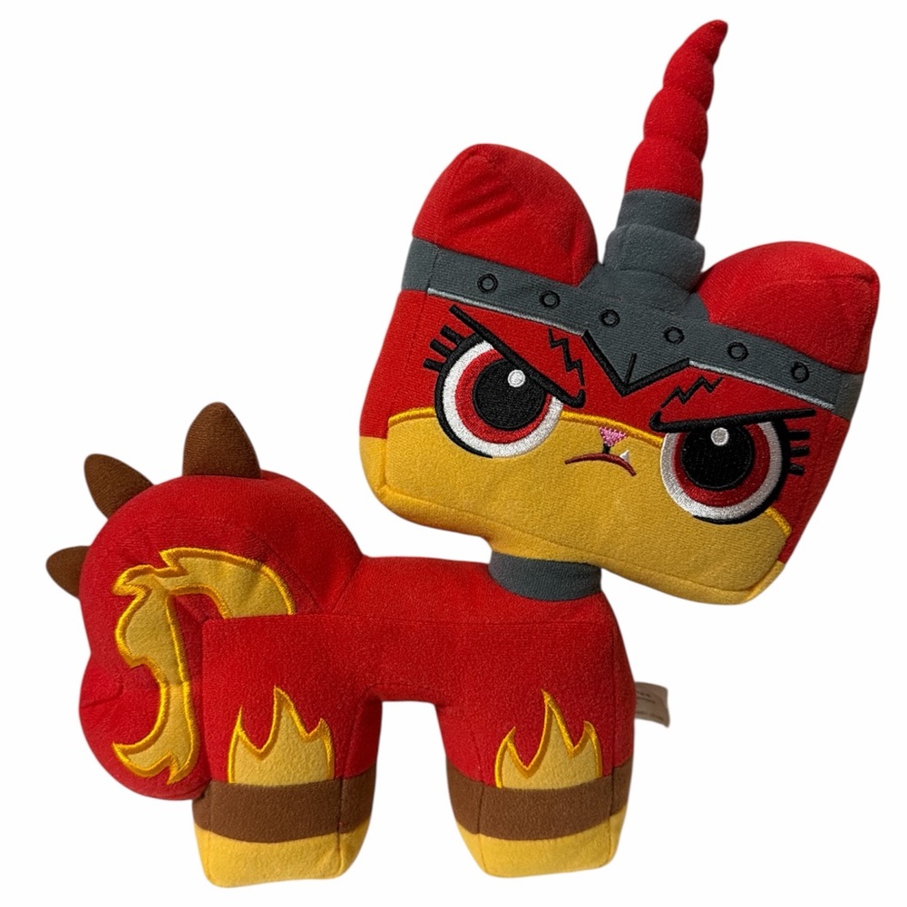 The Lego Movie 2 Unikitty Plush Red Unicorn Angry Kitty Stuffed Animal 12 inch